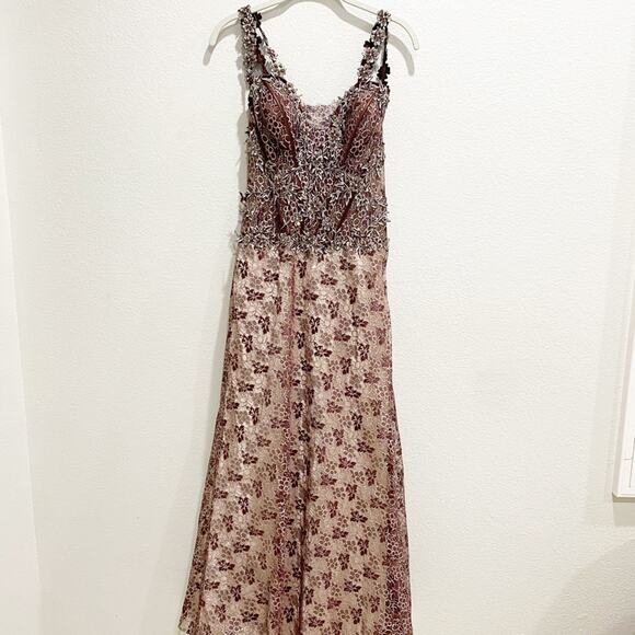 Cinderella Divine Brown Lace Corset Formal Dress size 6 - Picture 1 of 10